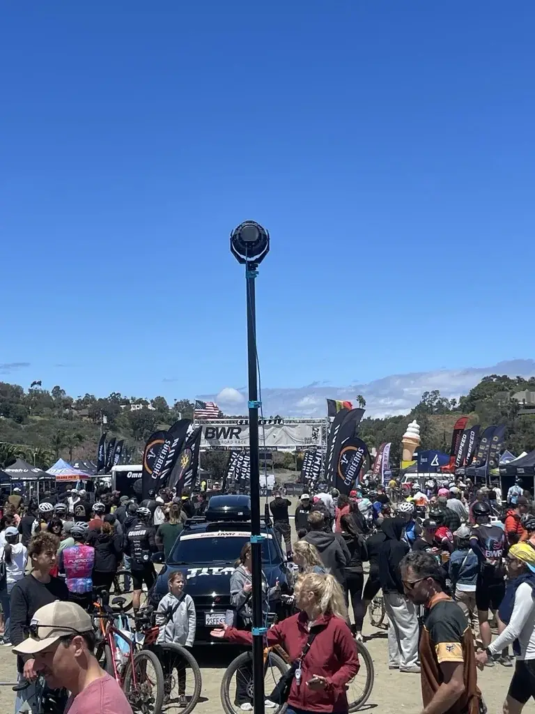 Portable surveillance system at a large outdoor event